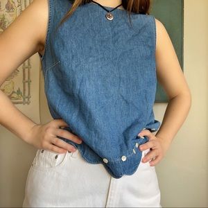 mini denim tank top